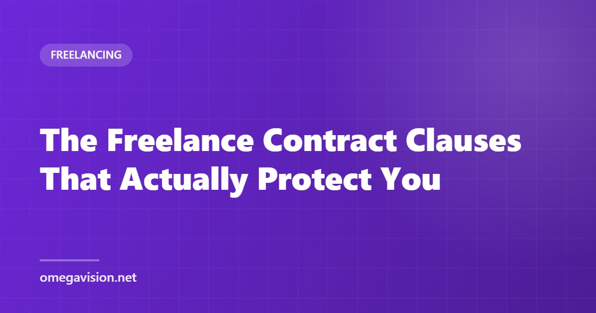 The Freelance Contract Clauses That Actually Protect You
