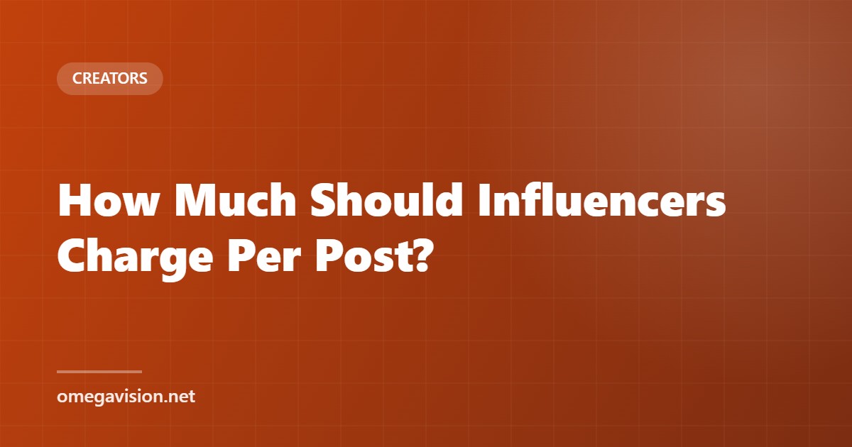 How Much Should Influencers Charge Per Post?