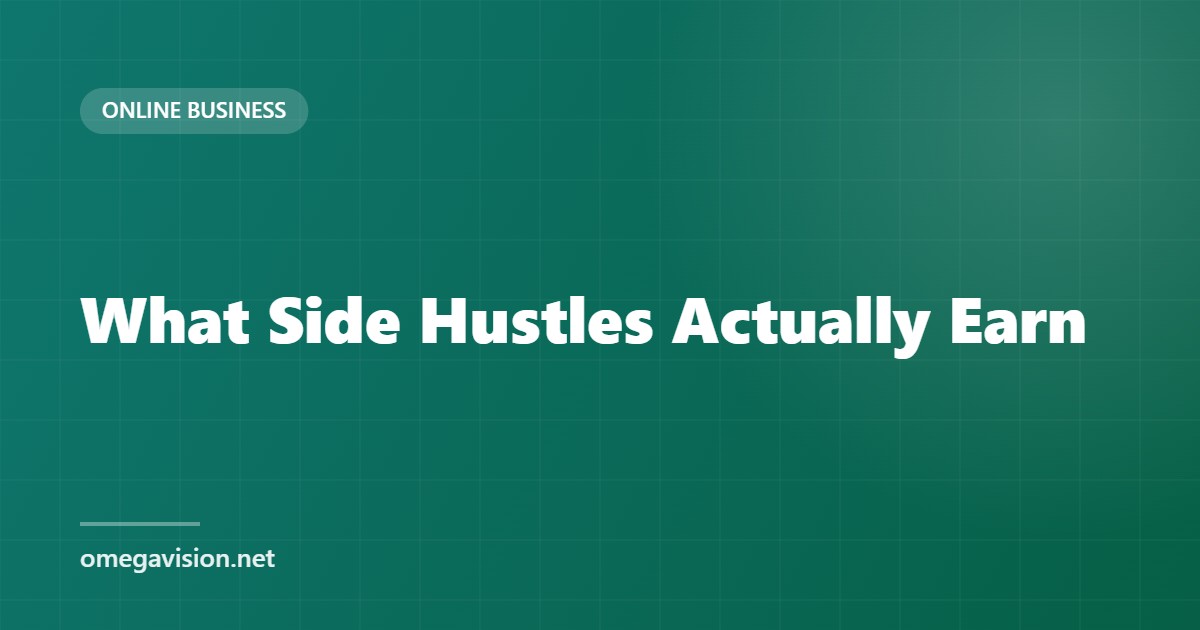 What Side Hustles Actually Earn: The Median vs The Average